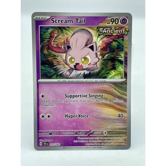 Scream Tail 077/162 Ancient Temporal Forces Non-Holo Pokémon TCG Mint Unplayed - Picture 1 of 6